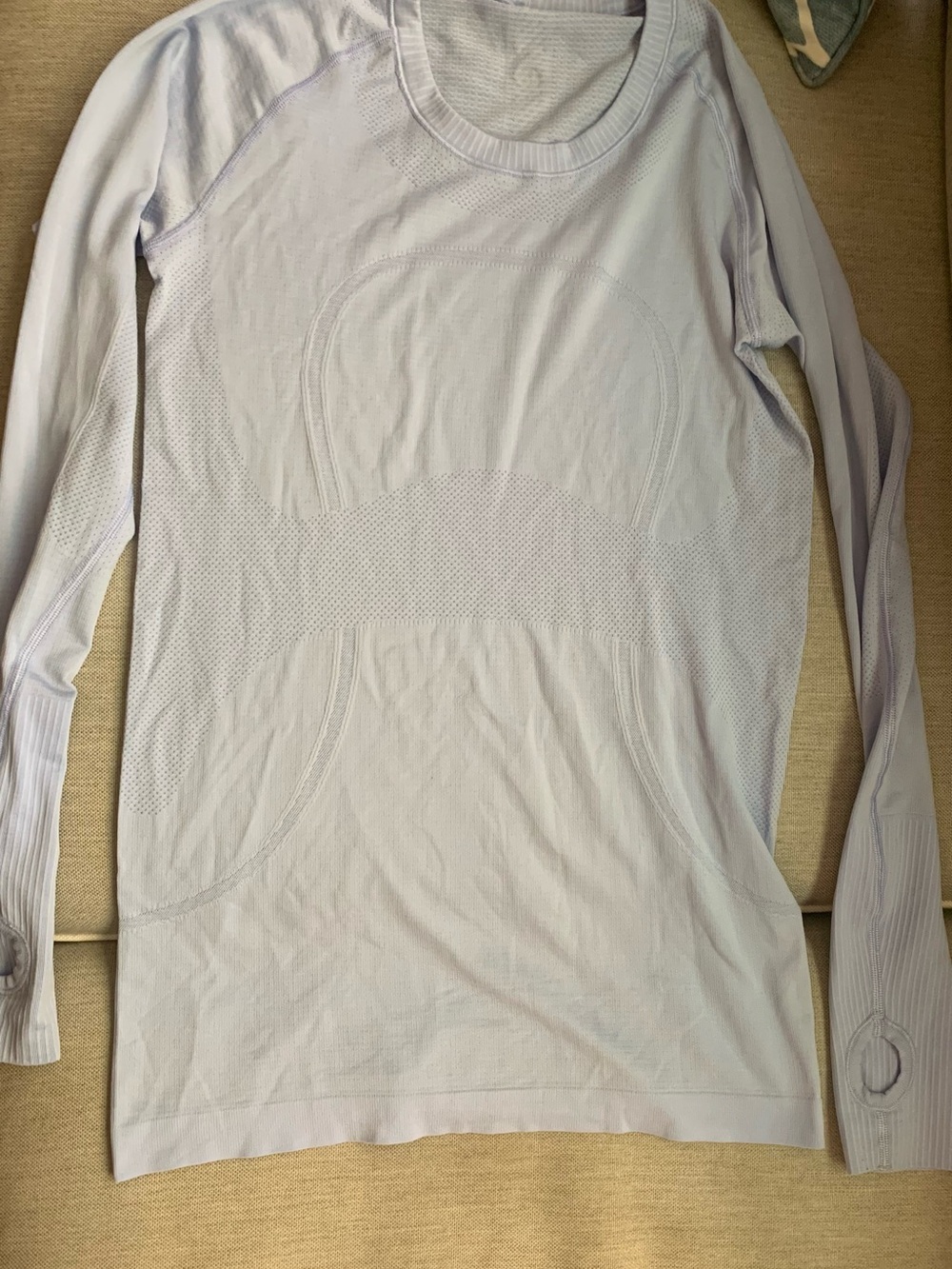 lululemon athletica Pale Blue Seamless Long Sleeve top